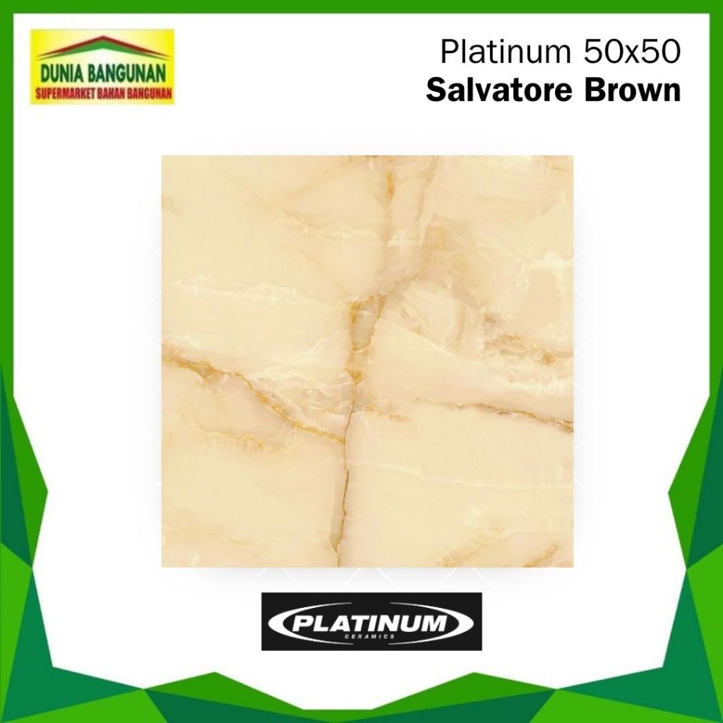 Keramik 50x50 Lantai Marmer Platinum Salvatore Brown Keramik Lantai Ruang Tamu / Keramik Lantai Kama