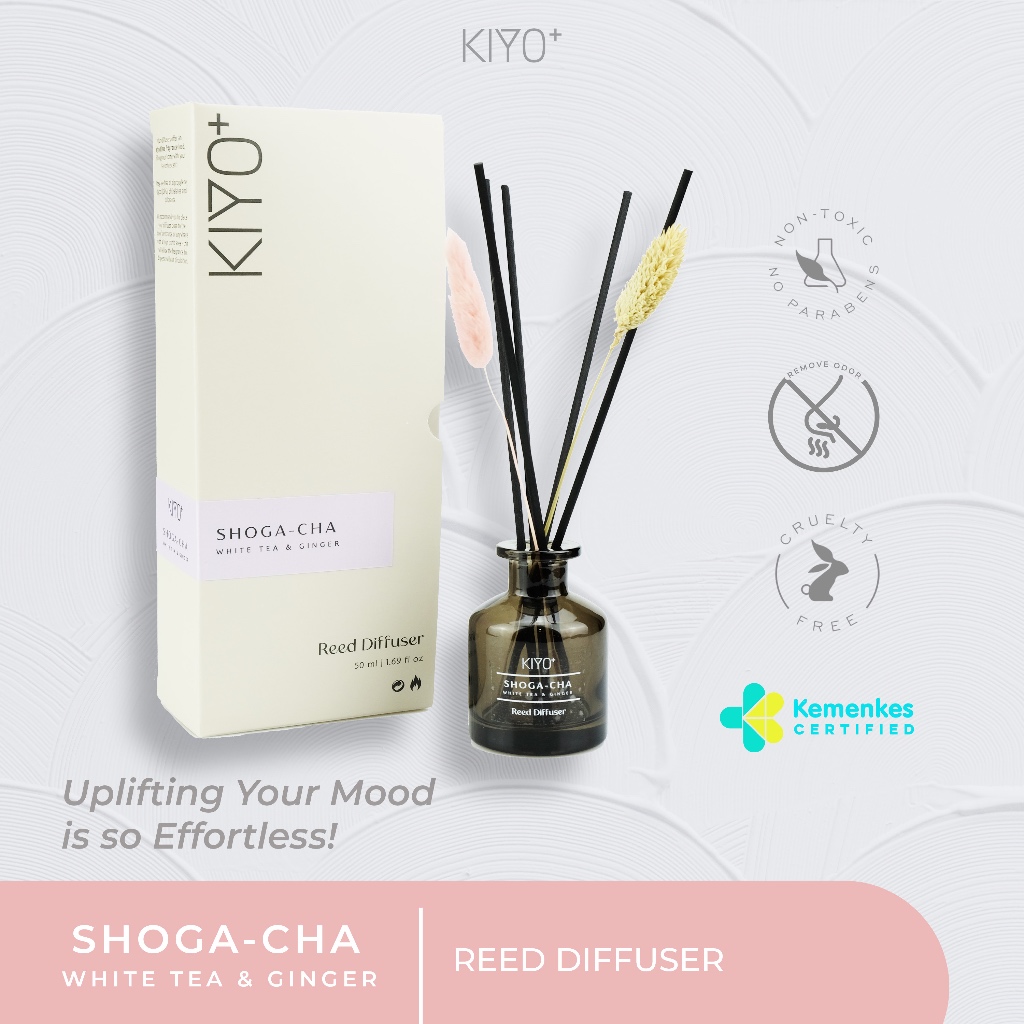 KIYO+ Reed Diffuser SHOGA-CHA / White Tea & Ginger 50ml