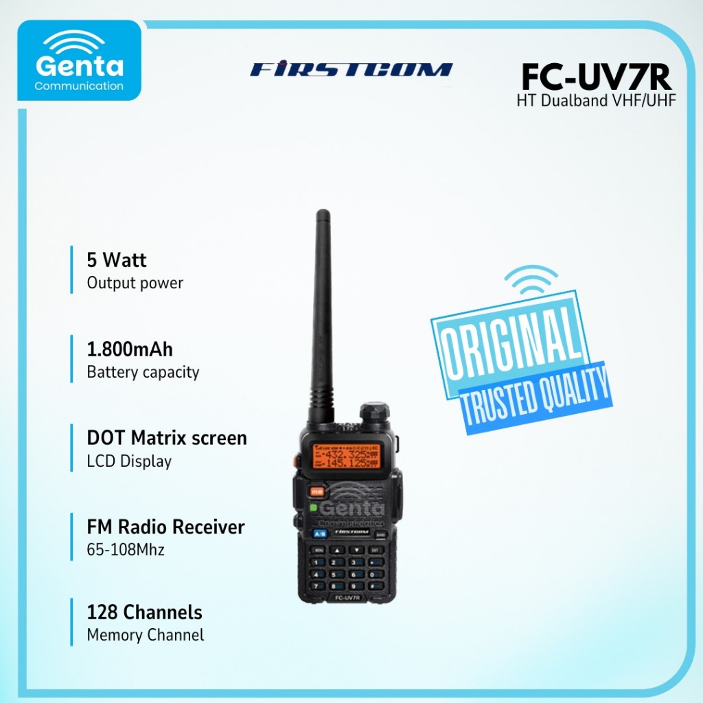 HT FIRSTCOM FC-UV7R / FIRSTCOM FC UV7R FCUV7R HT DUALBAND VHF UHF GARANSI BARU ORIGINAL TERMURAH