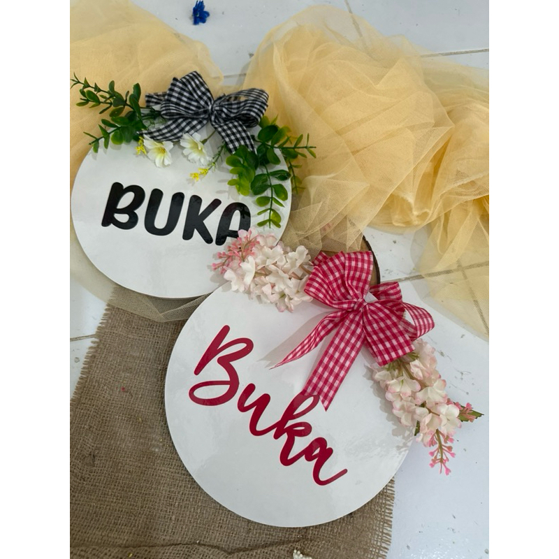 

Orlin - Papan Toko Buka Tutup / Design bolak balik Buka dan Tutup 20cm
