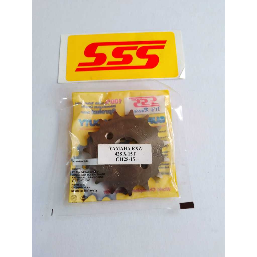 GEAR GIR SET SSS 428 RANTAI WARNA RXZ SERIES UKURAN KECIL 26T ~ 33T UNTUK MOTOR FIZ-R / RX KING / RX