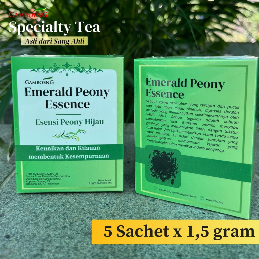 

Gamboeng Specialty Tea: Emerald Peony Essence (Teh Hijau/Green Tea)