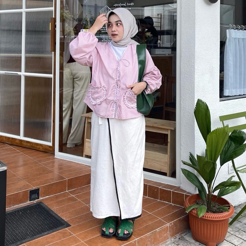 Bianca Love Outer - Outer panjang - Outer lucu - Outer love - Outer korea - Outer Tali - Cardigan - 