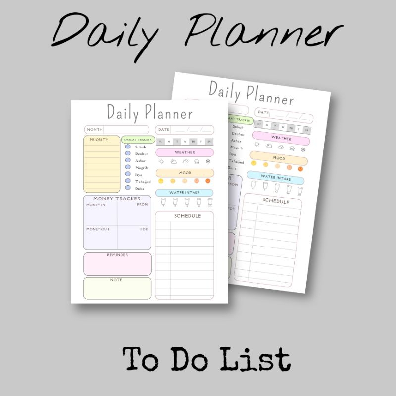 

Daily Planner, To do list jurnaling, buku harian