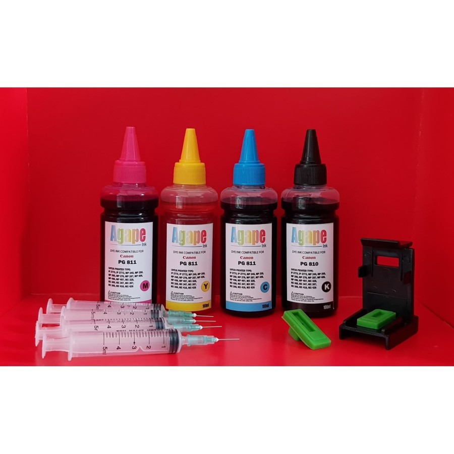 canon pg 810-811 tinta refill berikut tool kit