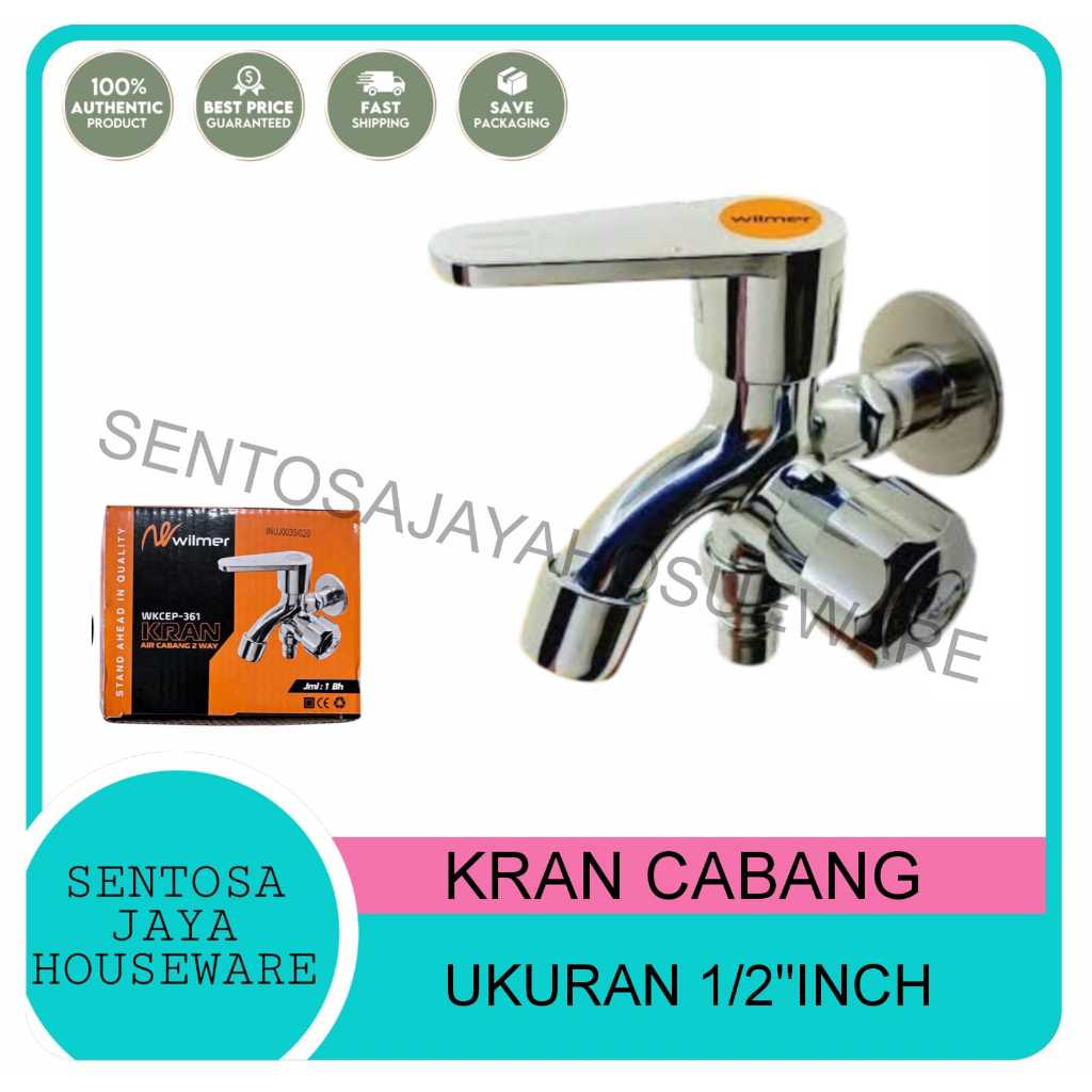 KRAN AIR CABANG DUA / KRAN CABANG SHOWER / KRAN CABANG MESIN CUCI / KRAN AIR DUA OUTPUT