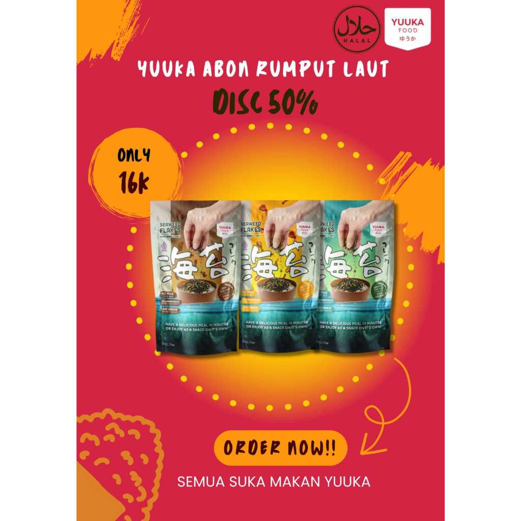 

YUUKA ABON RUMPUT LAUT DISC 50%