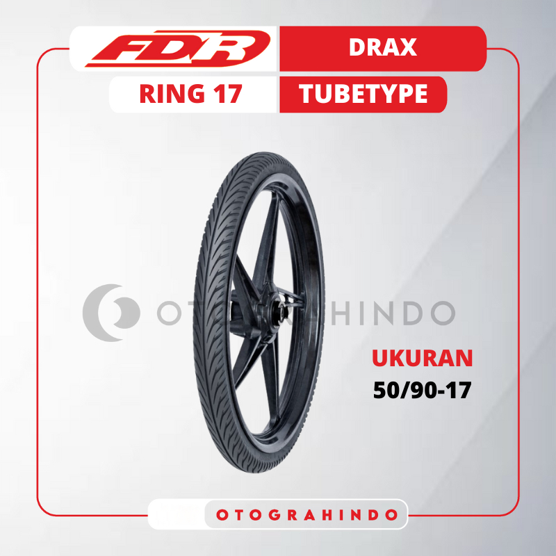 BAN LUAR SEPEDA MOTOR FDR DRAX UKURAN 50/90-17 RING 17 TUBETYPE BAN MOTOR CACING