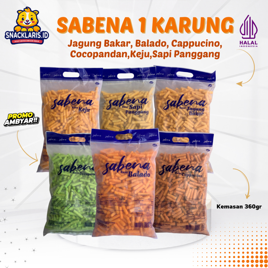 

SABENA JUMBO ISI 5 KANTONG Harga Termurah (340gr/Kantong)