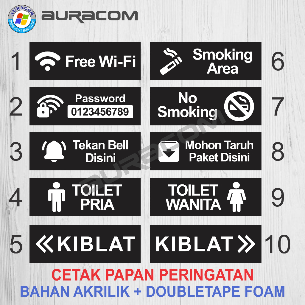 

PAPAN PERINGATAN PAPAN NAMA RUANG PAPAN NAMA TULISAN CUSTOM AKRILIK SIGN - B49