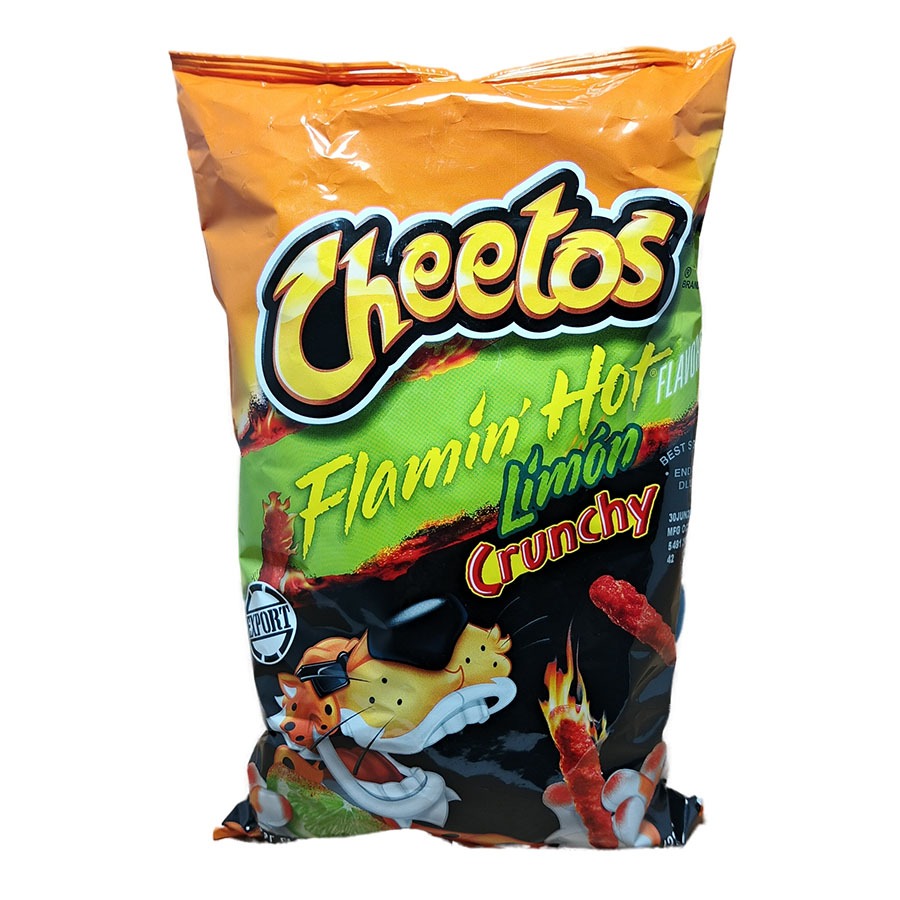 

CHEETOS FLAMIN HOT LIMON CRUNCHY 8 OZ