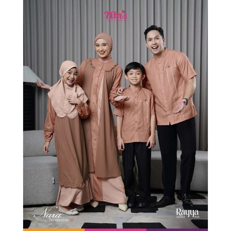 NIBRAS BUSANA SARIMBIT NARA TERACOTA | SERAGAM KELUARGA NIBRAS