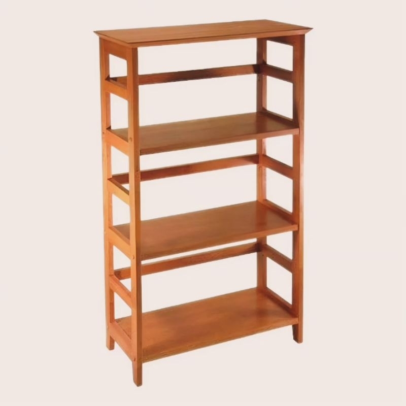 Rak Kayu 4 Susun Serbaguna - Rak Buku Rak Sepatu Rak Dapur