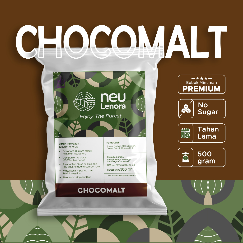 

Neulenora Bubuk Minuman Chocomalt Premium Plain 500gram