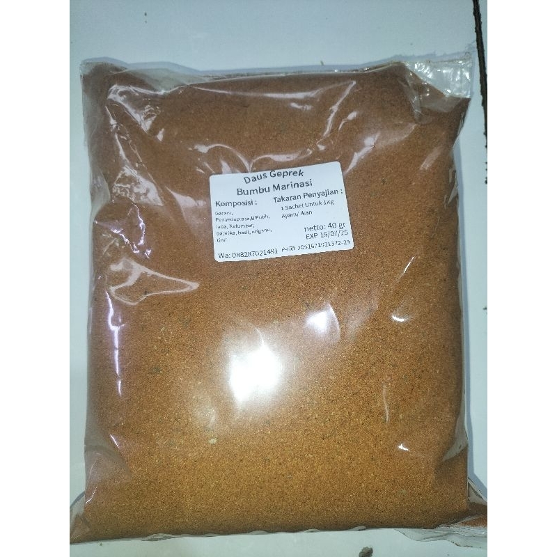 

1/2kg tepung biang 1/2kg bumbu marinasi