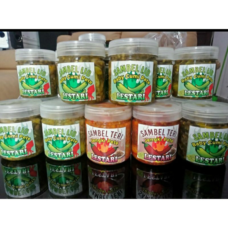 

sambel baby cumi dan sambel teri jengki pete