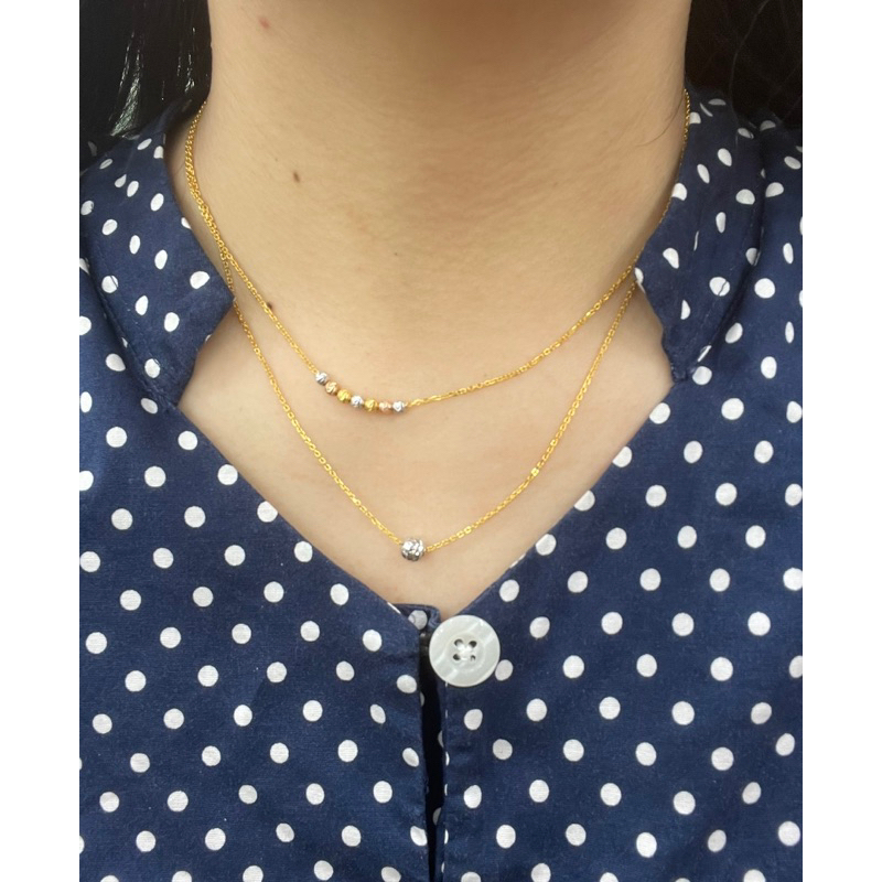 kalung jedar 2 layer kalung korea kalung kekinian jedar gold