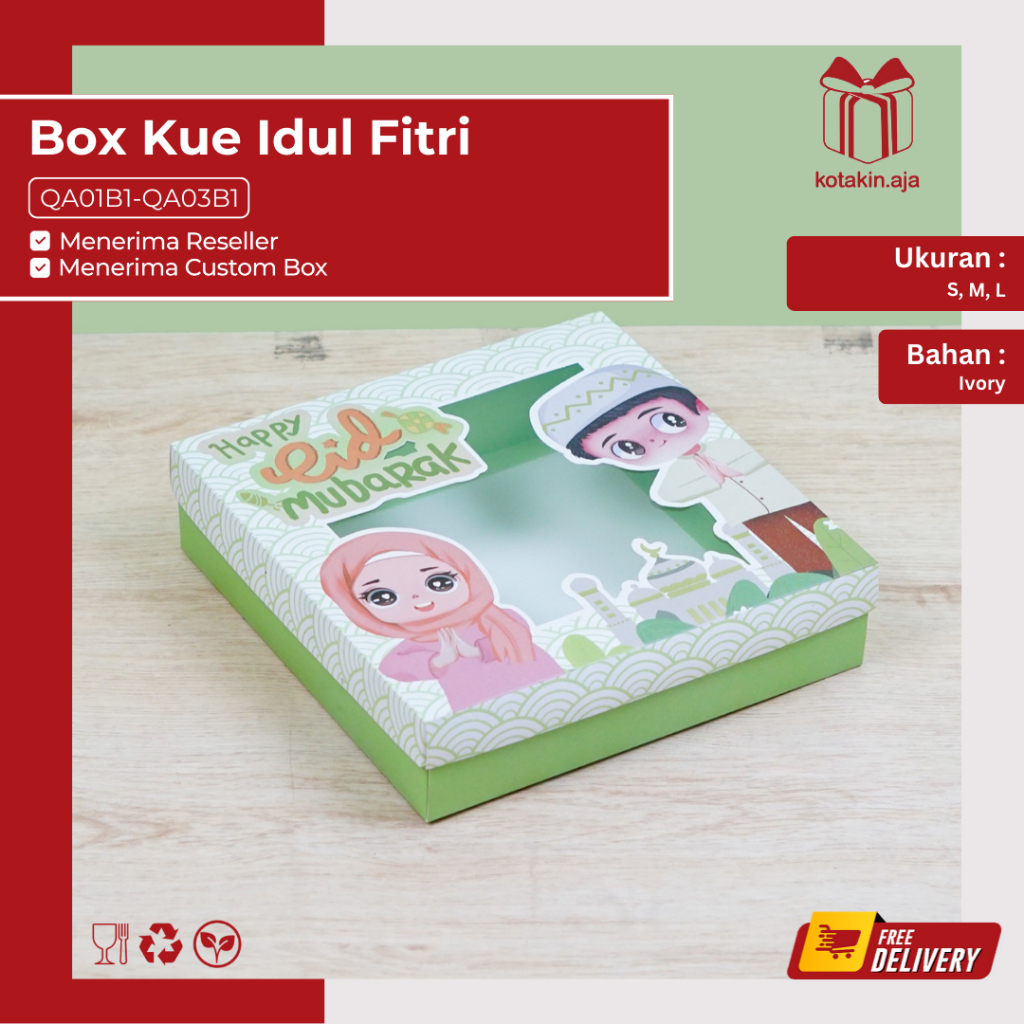 

Box Idul Fitri / Kotak Kue Idul Fitri / Box Kue idul Fitri / Kemasan Kue Idul Fitri / Kotak Kemasan Idul Fitri I QA01B1 - QA03B1