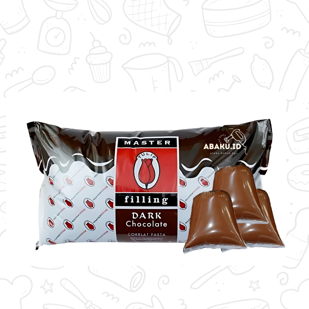 

SELAI COKLAT TULIP (REPACK) 1 KG / PASTA DARK CHOCOLATE FILLING 1 KG