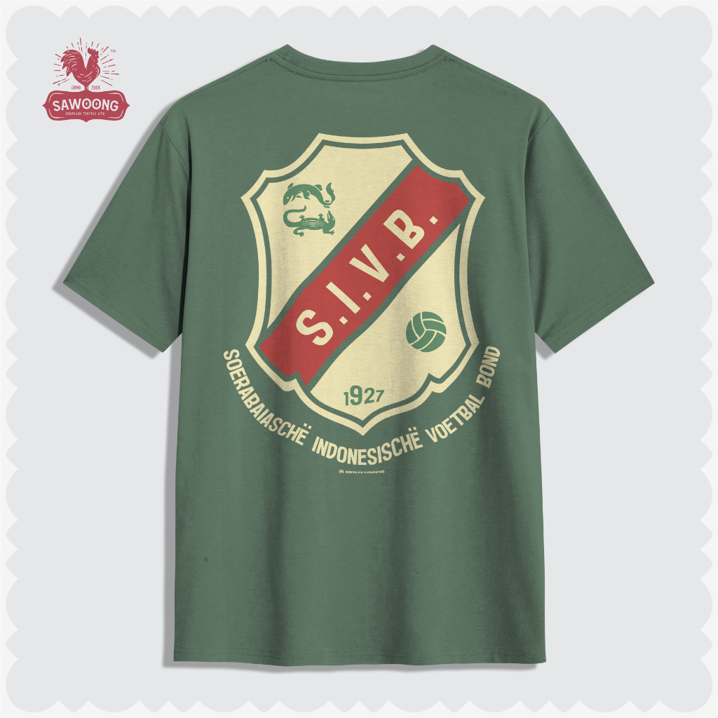 SAWOONG Kaos Vintage Retro Premium Persebaya SIVB T-Shirt