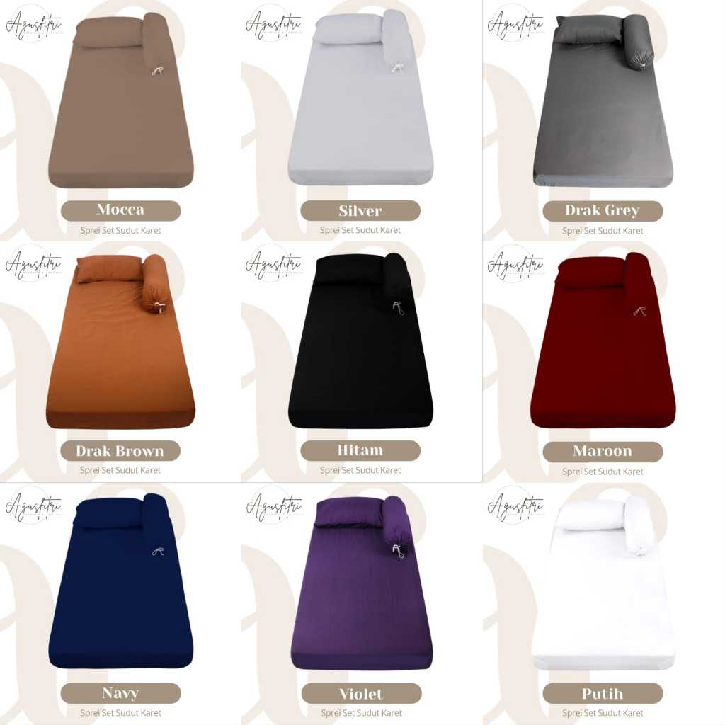 Sprei Polos 90x200 Single Bed - Sprei Set Ukuran 90x200 Tinggi 25 Cm Sudut Karet