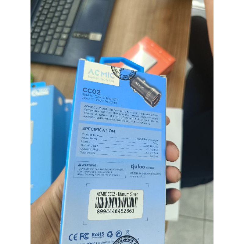 Car Charger Dual USB ACMIC