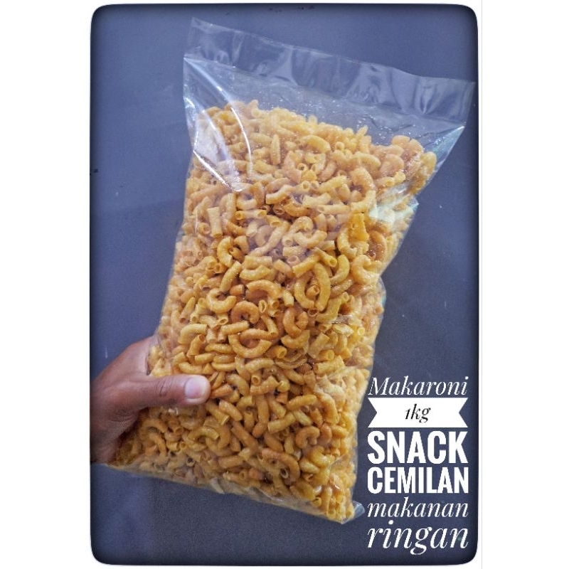 

SNACK CEMILAN MAKANAN RINGAN MAKARONI RASA ORIGINAL GURIH ISI 1KG