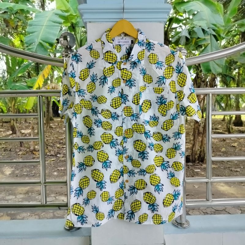 Kemeja / Motif  / Hawaii / Lengan Pendek / Vintage / Second / SMITH ARMOR