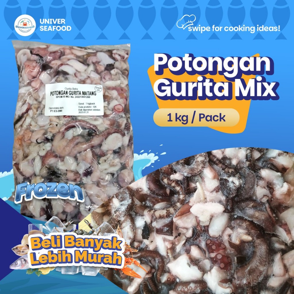 

Tako Cut/Potongan Gurita Matang 1kg (grosir)