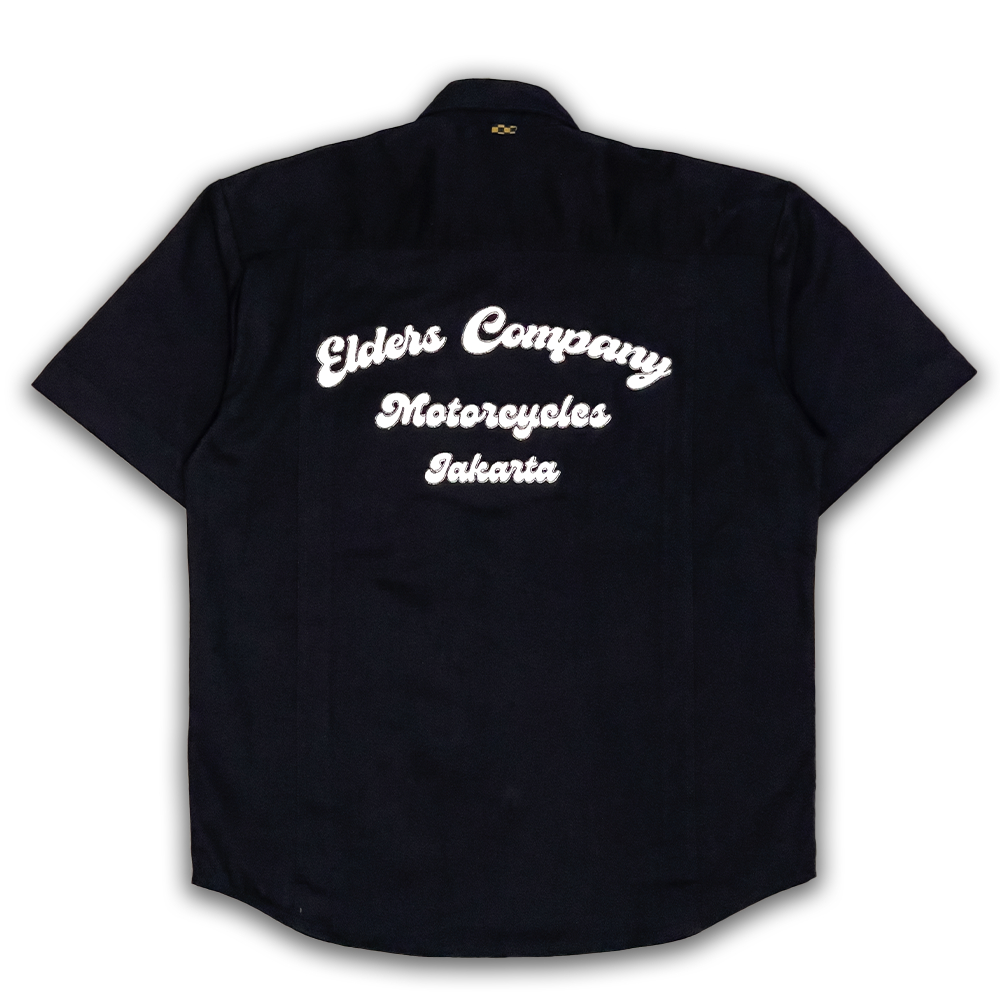 Kemeja / Bowling Shirt "Elders Company - Elders MC" Black