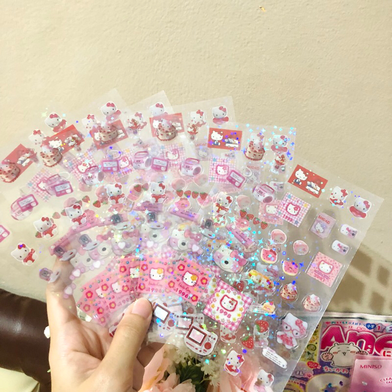 

sticker deco hello kitty / sticker transparan (satuan)