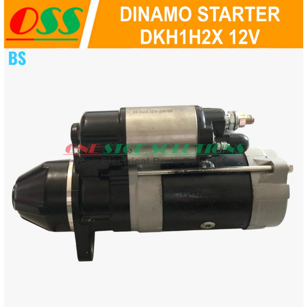 DINAMO STARTER DKH1H2X 12V 30F08  UNTUK ENGINE ISUZU 4BD 6BD