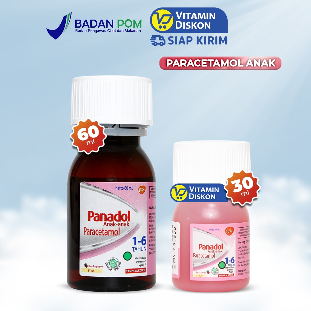 PANADOL SYRUP ANAK 1- 6 TAHUN 30ML |  | Obat Sirup Demam Anak, Penurun Panas, Sakit Kepala, Sakit Gi