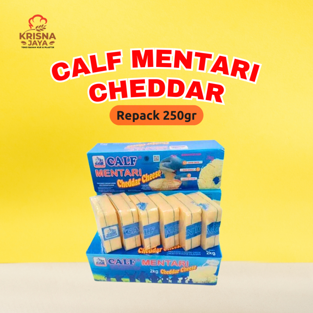 

Keju Cheddar Calf Mentari Repack 250gr