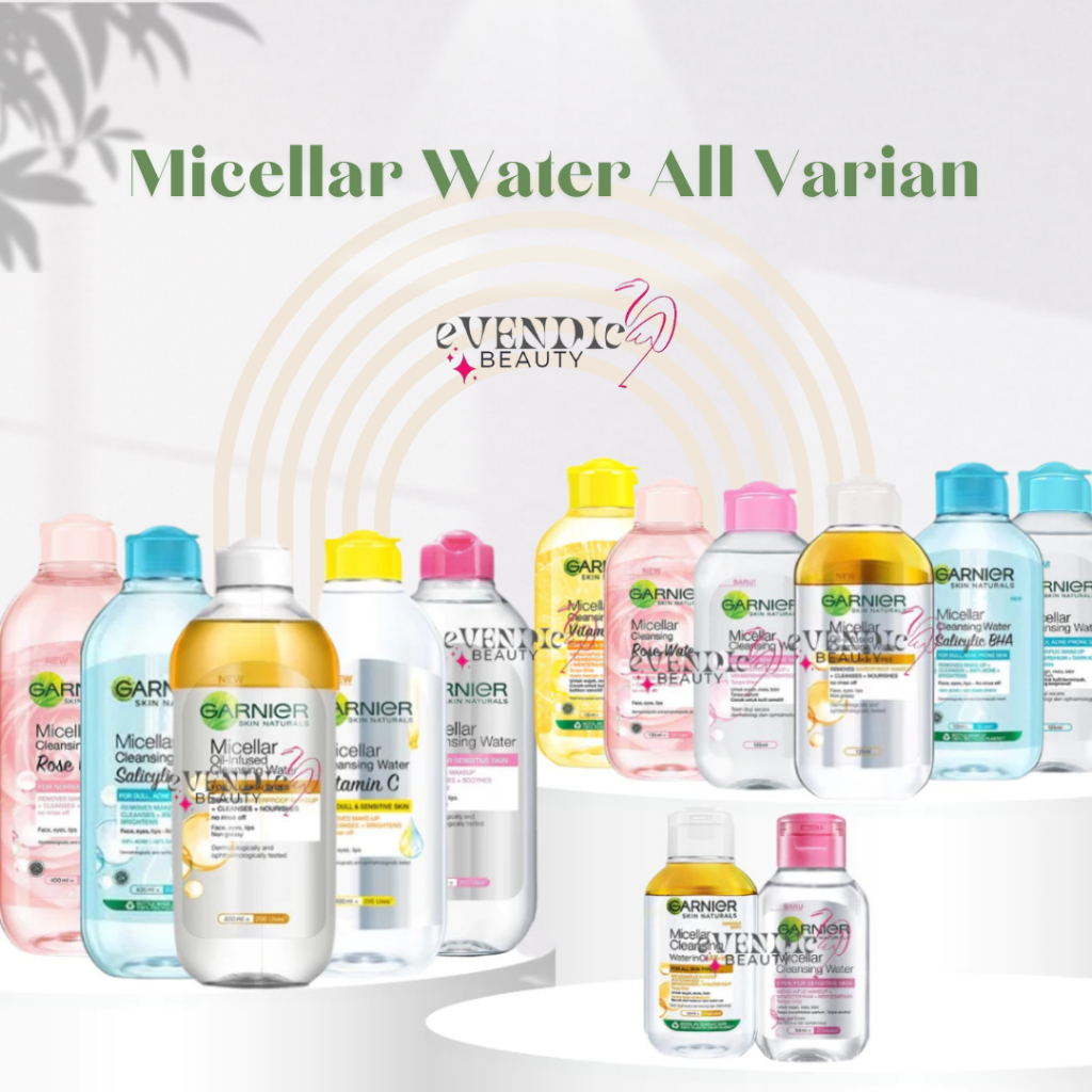 GARNIER Micellar Water garnier biru pink vitc 125ml 400ml 50ML