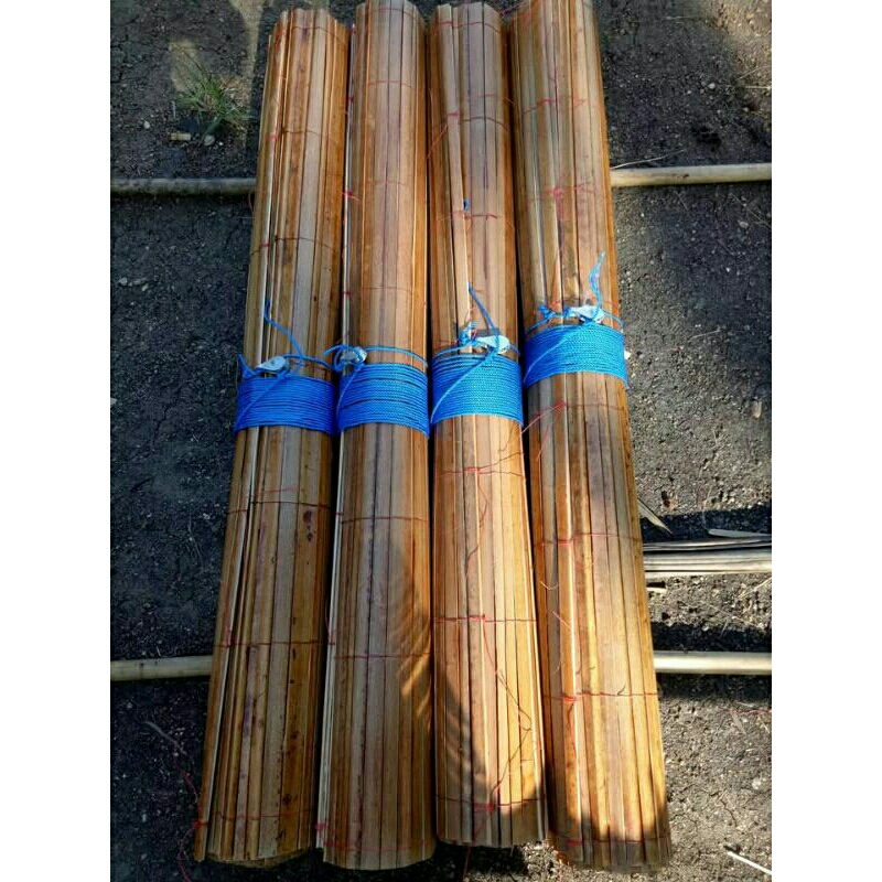 Tirai Krei Bambu Sawit - Tirai Jendela Kulit Bambu  dengan Desain Eksklusif