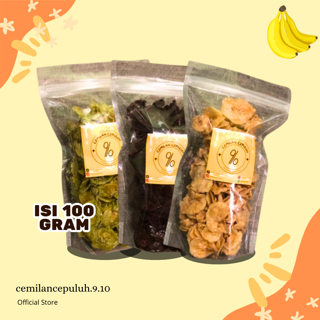 

KRIPIK PISANG LUMER 100 GRAM / BANANA CHIPS MELTED / CAMILAN SNACK KERIPIK PISANG