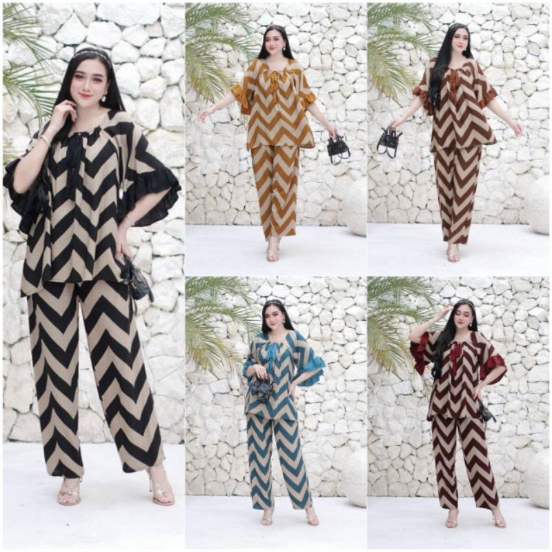 Setelan Wanita Oneset Leopard Premium