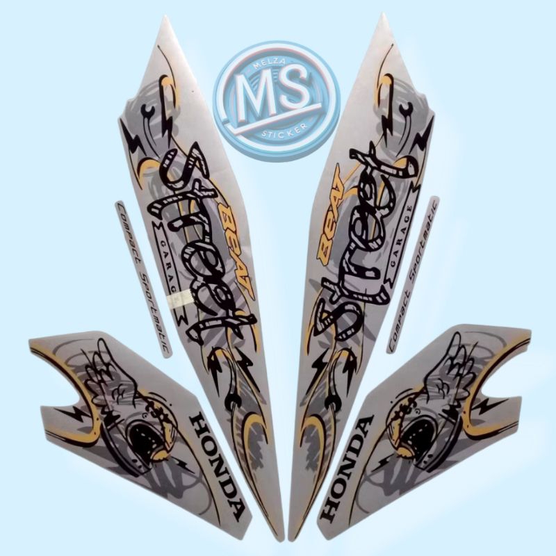 Stiker Striping BEAT STREET 2021 SILVER Sticker Lis Body Standar