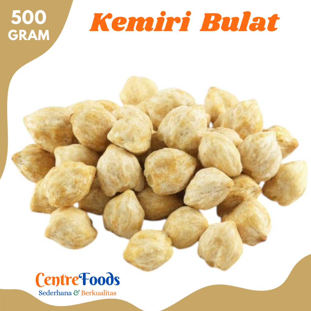 

KEMIRI Bulat - Kemiri Utuh Organik | 500gr [ Harga Per 0,5 Kg ]