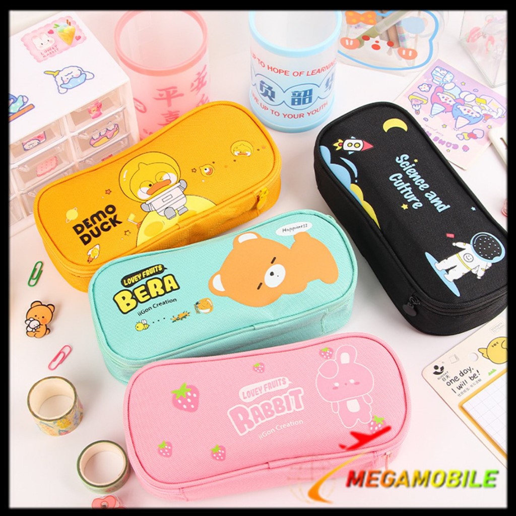 

MM Kotak Pensil Sleting Lucu Tempat Alat Tulis Perlengkapan Sekolah Kantor Double Layer Kotak Tempat Pensil Karakter Kartun Kotak Pensil Serbaguna Motif Animal Pensil Anak Perempuan Kapasitas Besar