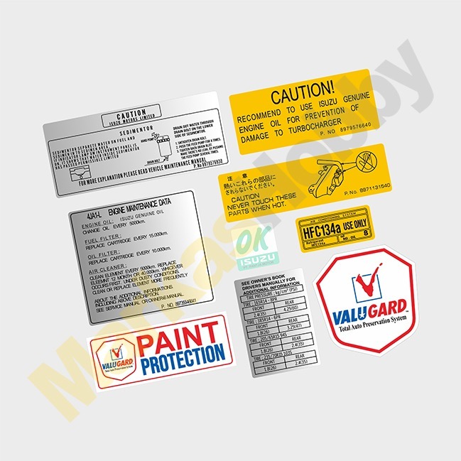 Panther Kapsul isuzu Stiker Variasi Sticker Peringatan Detail Warning Set Emblem Mobil