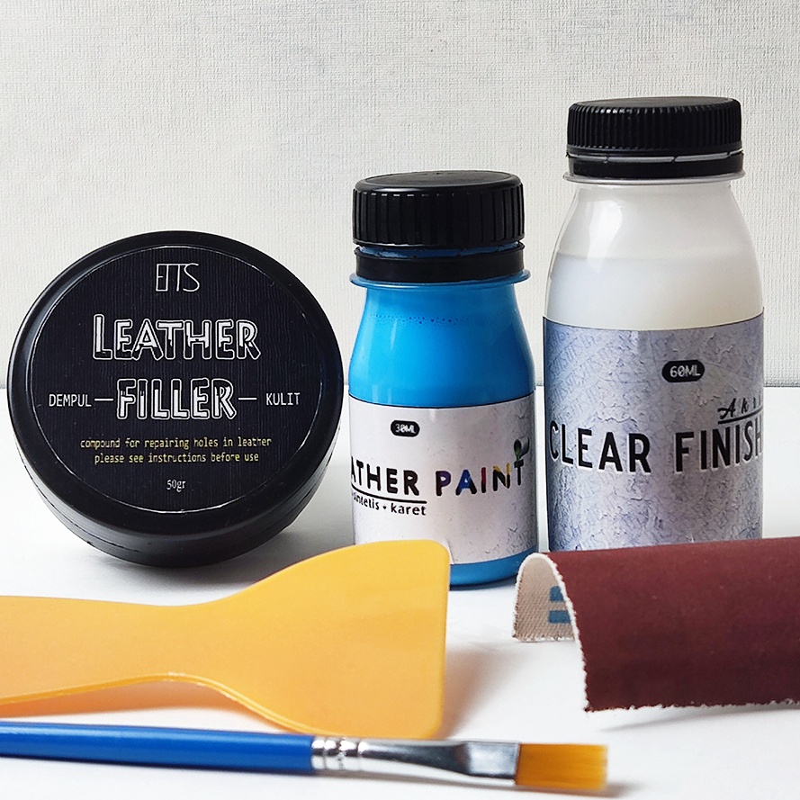 KODE R26V Paket ComboLengkapRestorasi Leather Care Dempul KulitLaether Filler 5gr  Leather Paint  Cl