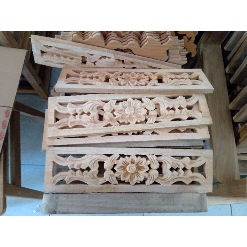 Ukiran Kayu Ornamen Ukir Loster Roster Kayu Kusen Pintu Jendela custom