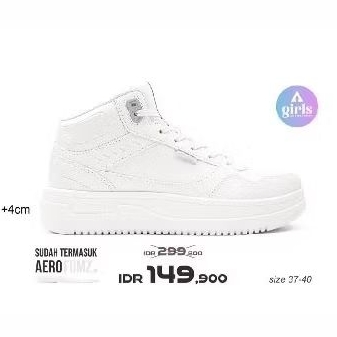 AeroStreet 37-40 Leona Putih - Sepatu Sneakers Casual Sport Pria Wanita Aero Street