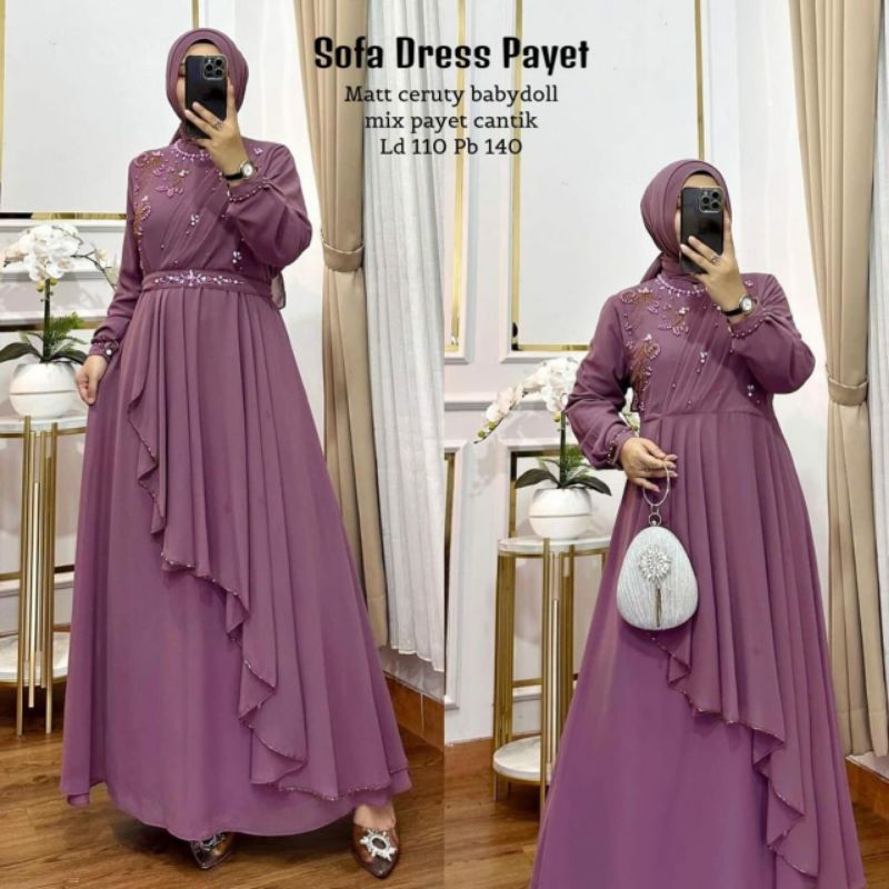 DRESS KONDANGAN VIRAL ELEGAN BENECIA DRESS  / GROSIR BUSANA SURABAYA / TERMURAH / TERLARIS / COD BAY