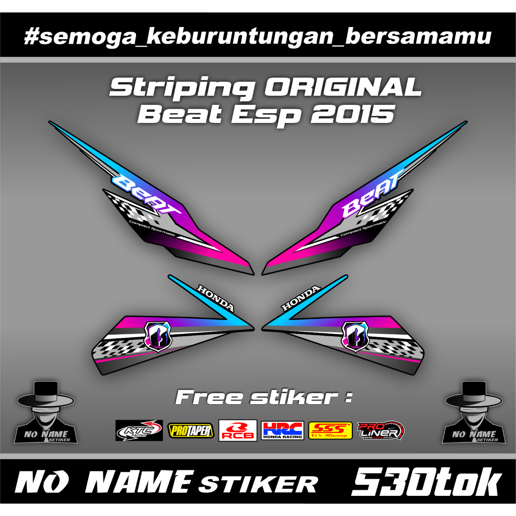 Stiker original beat fi 2015 (tok530) setiker beat | striping beat Fi