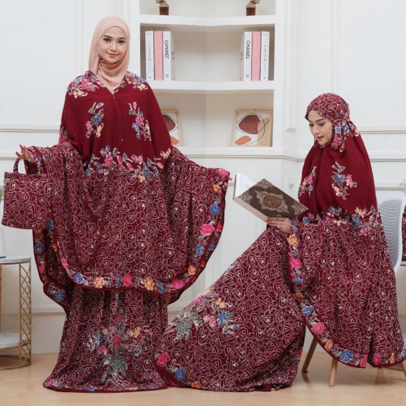 Mukena Batik Cap Asli Pekalongan / Mukena Rayon Jumbo / Mukena batik alfariz
