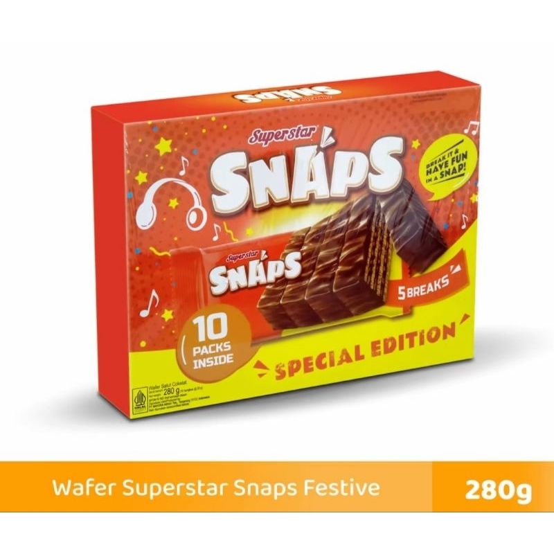 

SNAPS WAFER SUPERSTAR FESTIVE BOX 280 GR