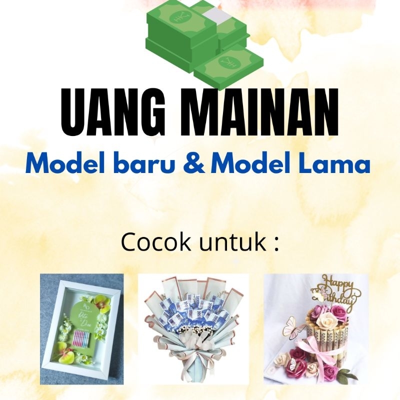 UANG MAINAN mirip asli model baru dan lama